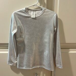 Stretch is Comfort metallic silver size 6, like new condition